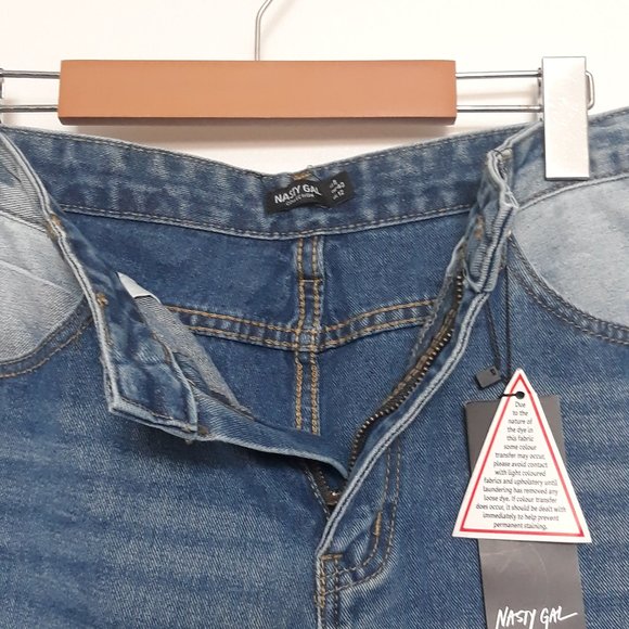 Nasty Gal "Two Sides to Every Story Mom Jeans" Sz. 8 NWT - Picture 11 of 14